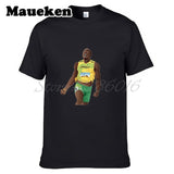 Men Retired Usain Bolt Recordholder T-shirt Clothes T Shirt Men's for 100M 200M fans gift o-neck tee W17080201