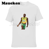 Men Retired Usain Bolt Recordholder T-shirt Clothes T Shirt Men's for 100M 200M fans gift o-neck tee W17080201