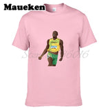 Men Retired Usain Bolt Recordholder T-shirt Clothes T Shirt Men's for 100M 200M fans gift o-neck tee W17080201